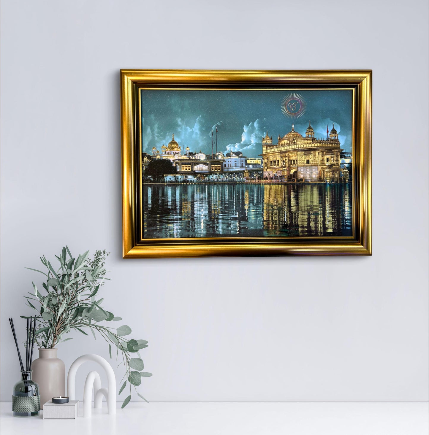 The Golden Temple Photo 32x24 inches, Sri Darbar Sahib, Amritsar Saab, Sikh home decor, Wall hanging, Sikh gift items,