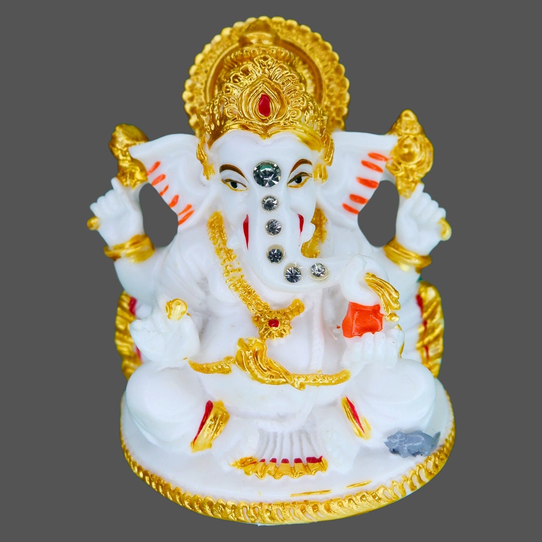 Siri Ganesh Ji Car Dashboard idol, Car dashboard accessories, Hindu god, Siri Ganesha, Hindu Gift Items,