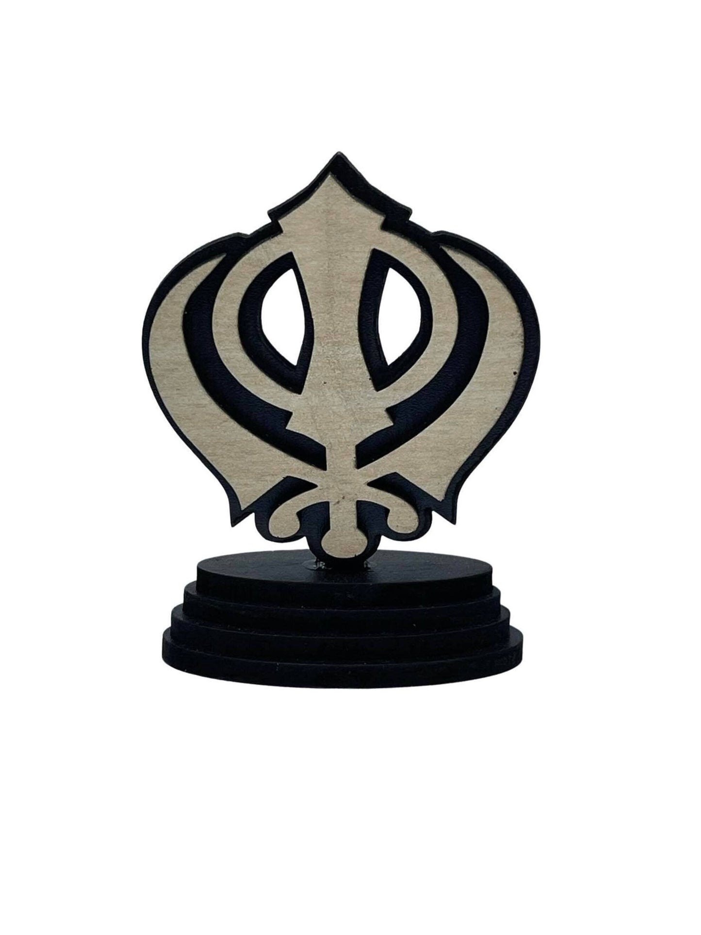 Khanda Car Dashboard Accessories, Wood Khanda, Sikh Symbol, 3D Khanda, Car Dashboard Decor, Sikh Items,