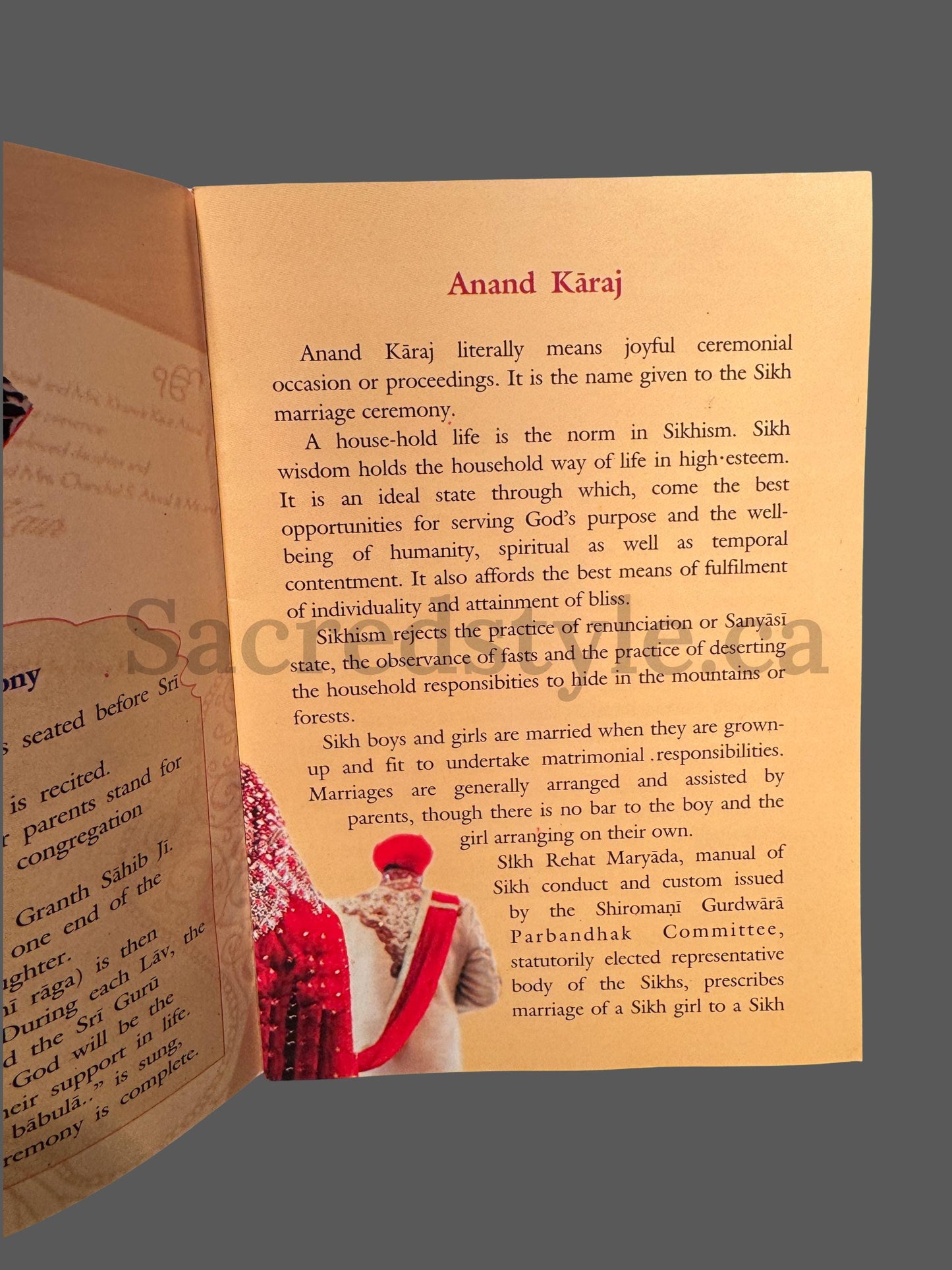 Anand Karaj Book in English, Sikh Educational Books, Sikh Gift items, Sikh Books