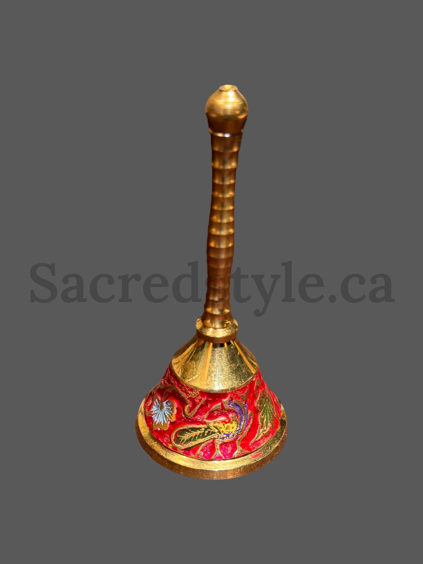 Brass Bell Ghanti, Traditional Indian Bell, Hand Bell, Hindu Rituals Pooja Accessory Item,