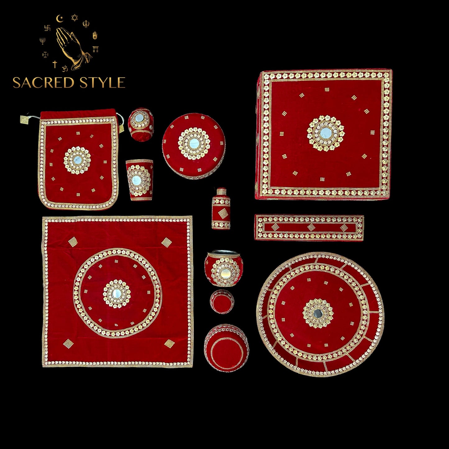 Vatna Haldi Maiyan Mayoun Set of 12 Piece, Indian Desi Pakistani Wedding, Punjabi Wedding Accessories, Viyah, Wedding Items