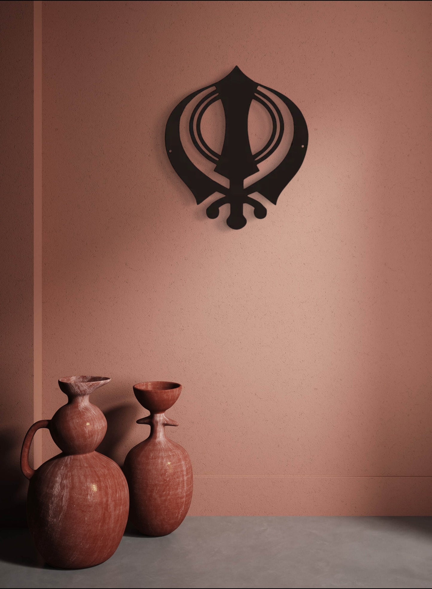 Khanda Metal Wall hanging, Metal Decal, Home Decor, Sikh gift Items,