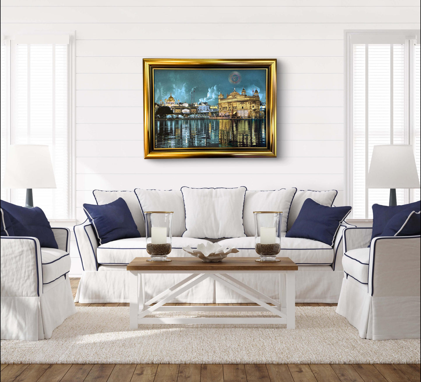 The Golden Temple Photo 32x24 inches, Sri Darbar Sahib, Amritsar Saab, Sikh home decor, Wall hanging, Sikh gift items,