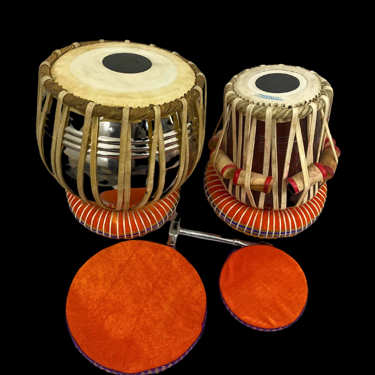 Tabla Set, Indian Drum, Stainless Steel Professional Bayan & Dayan Percussion Musical Instrument, Indian Classical Music,