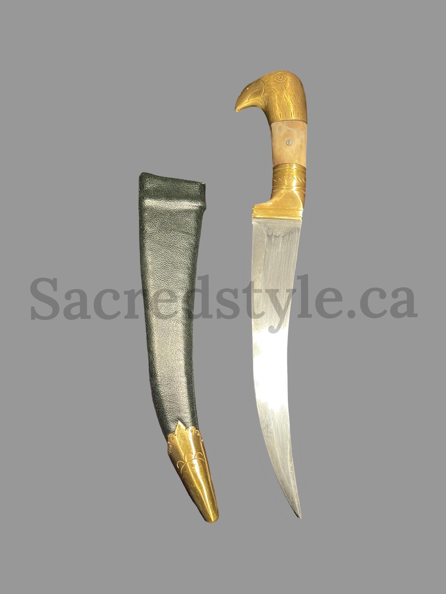 Hand Made Sarbloh Khanjar with Brass Handle, Baaz Khanjar, Pesh Kabz, Sikh Kakar, Kukri, Kakkar, Sikh Gift Items