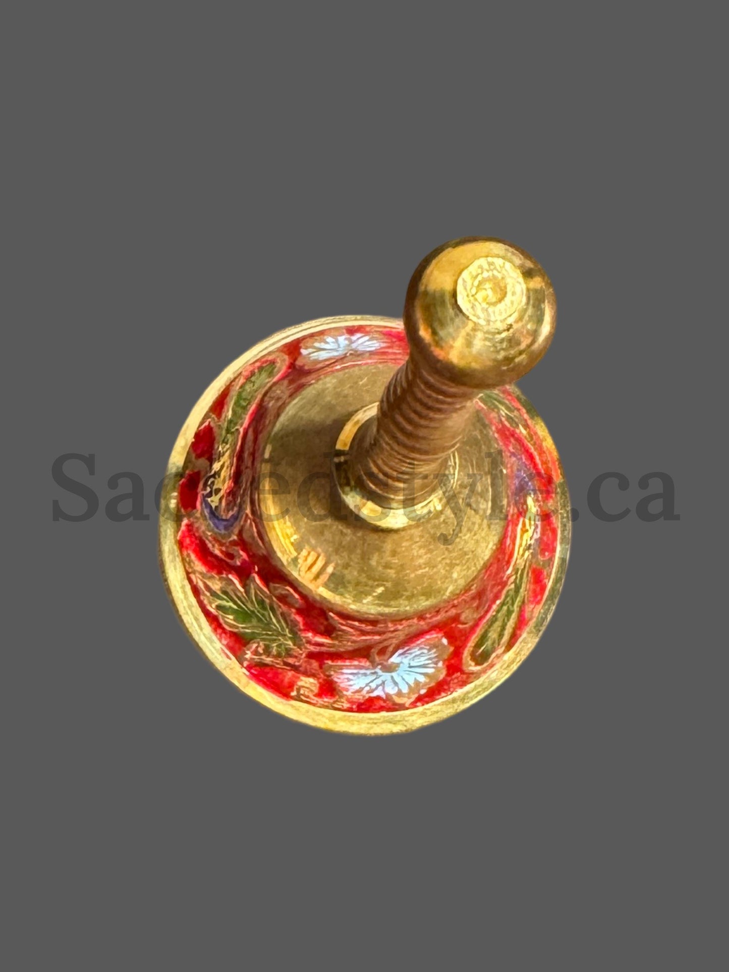 Brass Bell Ghanti, Traditional Indian Bell, Hand Bell, Hindu Rituals Pooja Accessory Item,