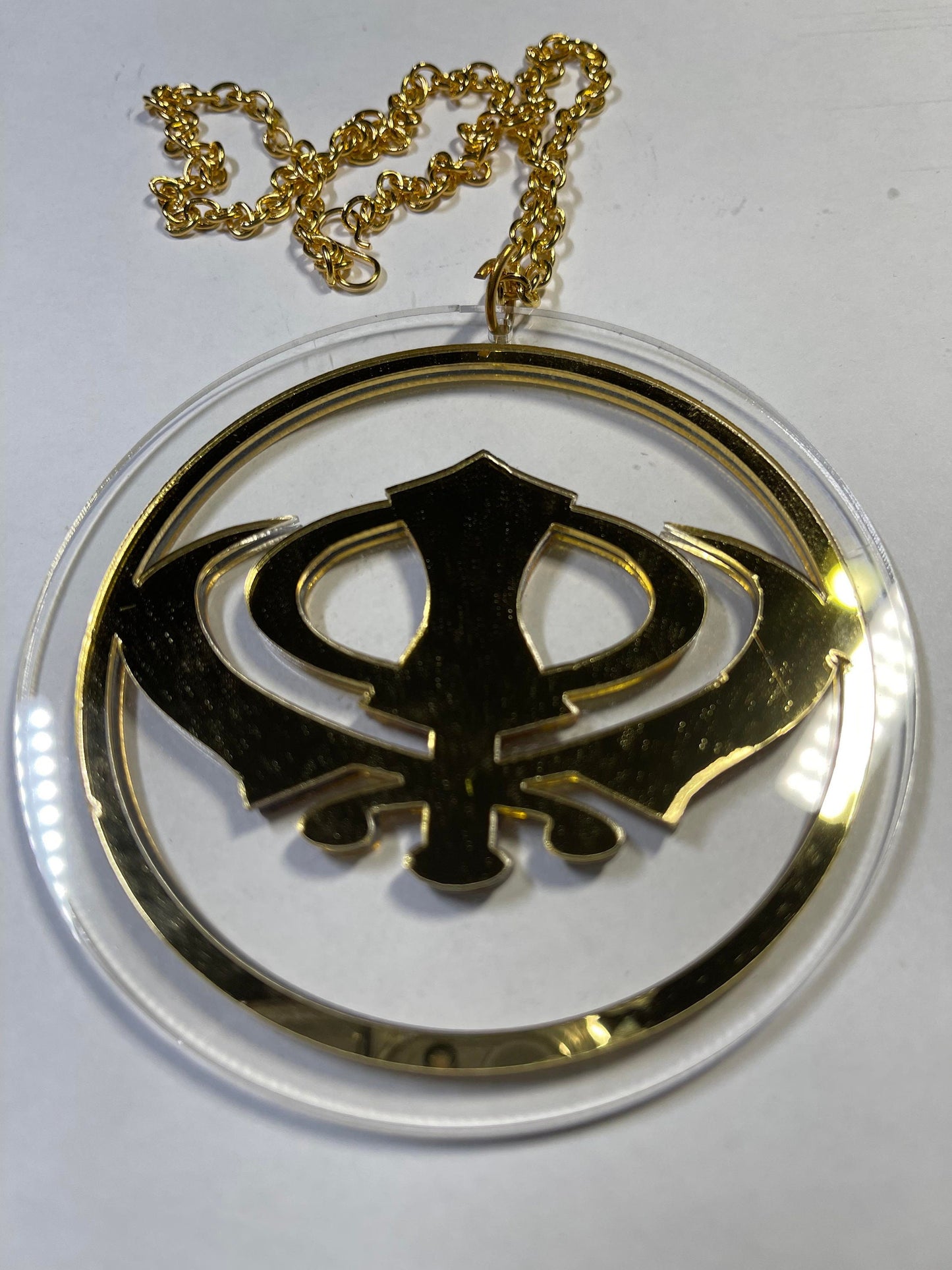 Khanda Car Hanging, Car decor, Car Khanda, rear view mirror ornament, Sikh Items