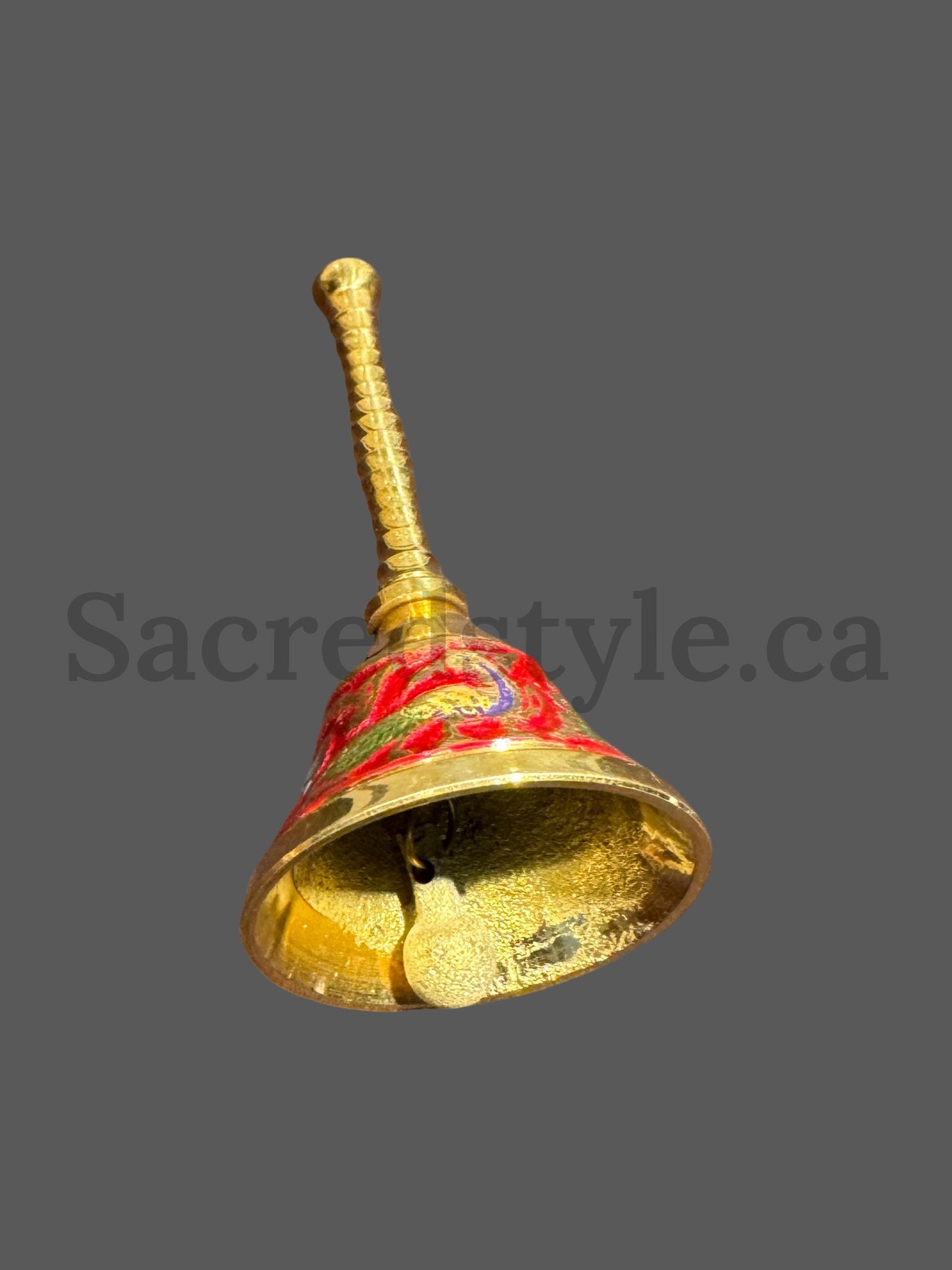 Brass Bell Ghanti, Traditional Indian Bell, Hand Bell, Hindu Rituals Pooja Accessory Item,