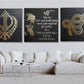 Guru Nanak Dev Ji, Mool Mantar, Khanda, Ek Onkar Mandala, Set of three, Sikh Wall Art, Sikh Home Decor, Punjabi, Sikh Gift Items,