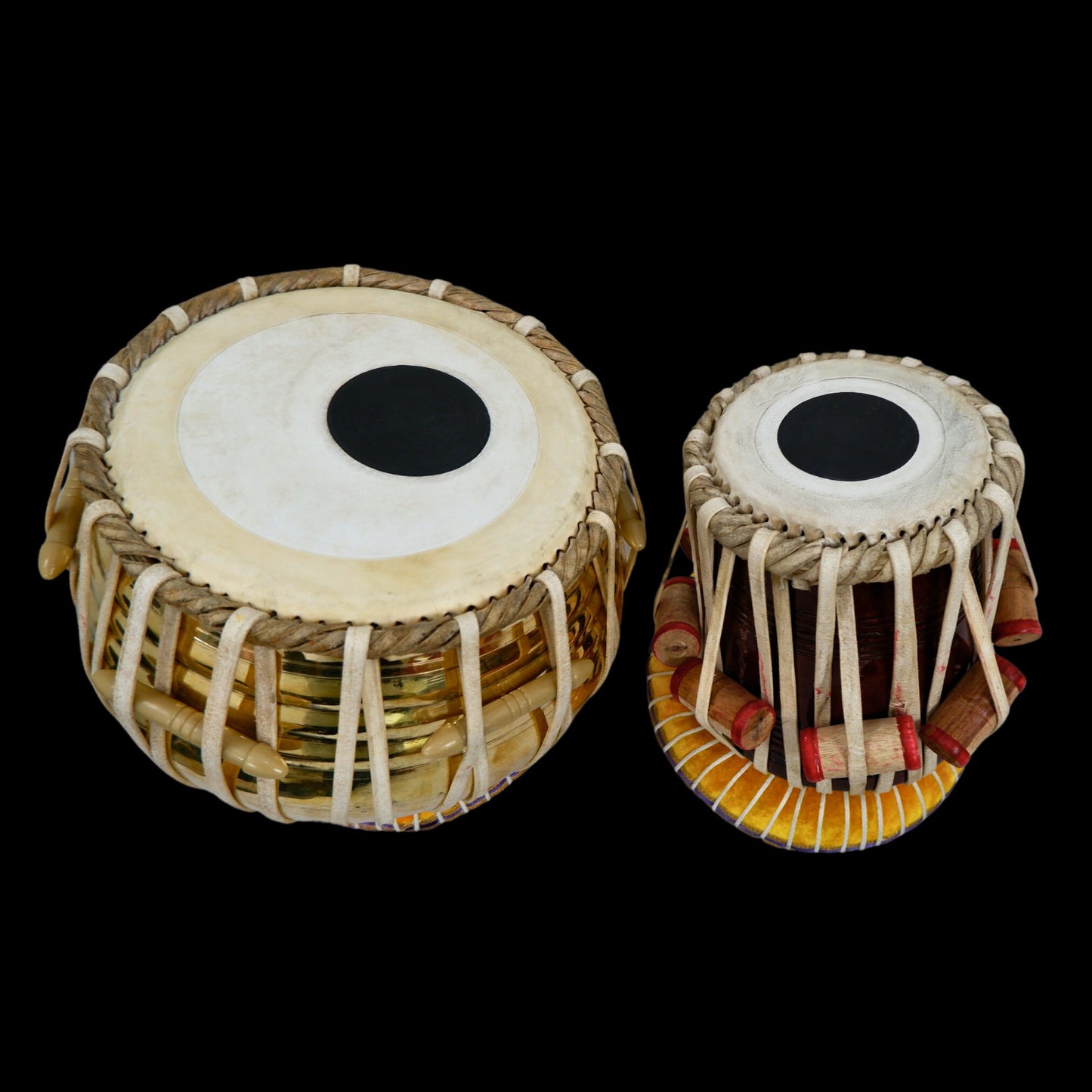 Tabla Set, Indian Drum, Brass Professional Bayan & Dayan Percussion Musical Instrument, Indian Classical Music,