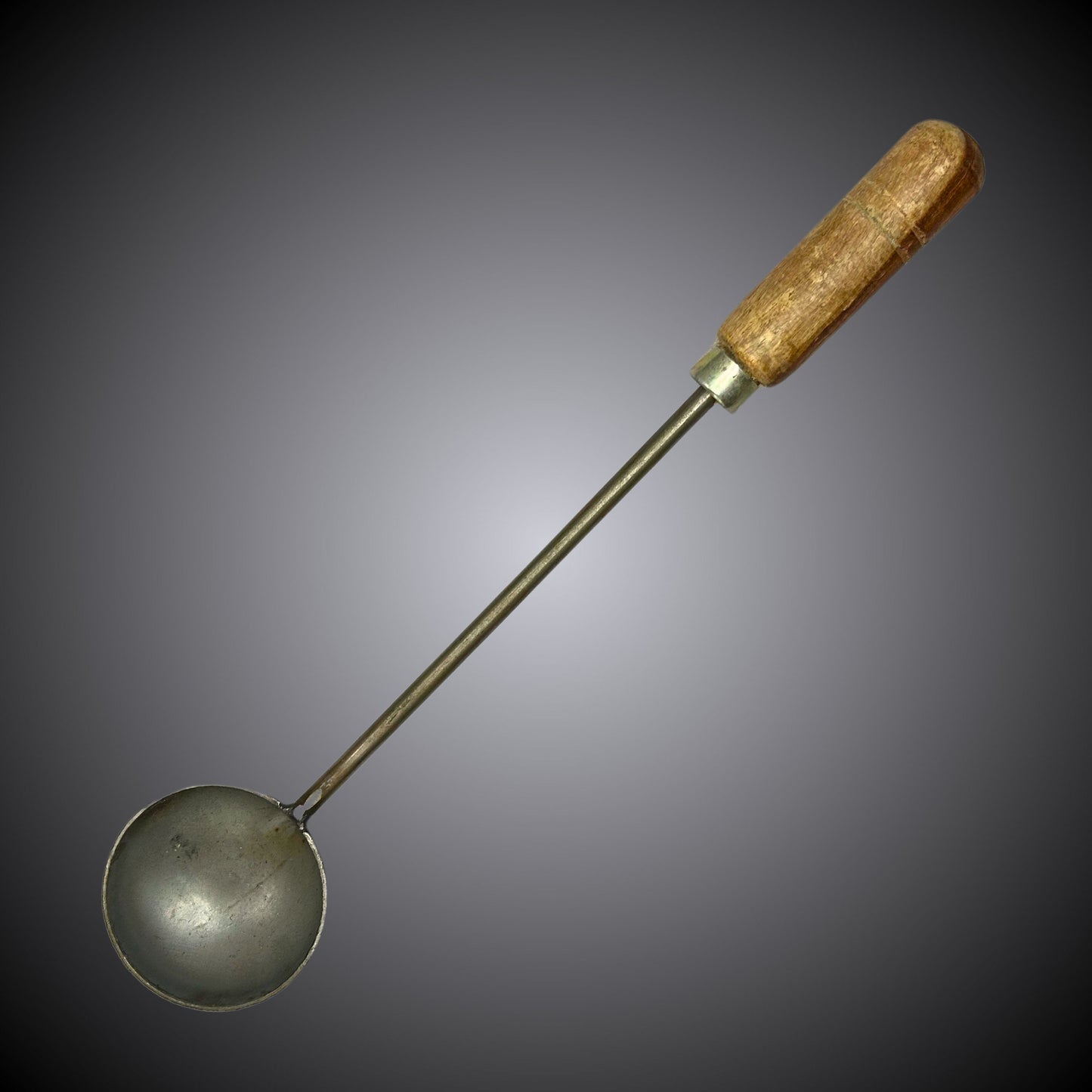 Sarbloh Spoon, Hand Made serving Spoon with wooden handle, Sikh Items,