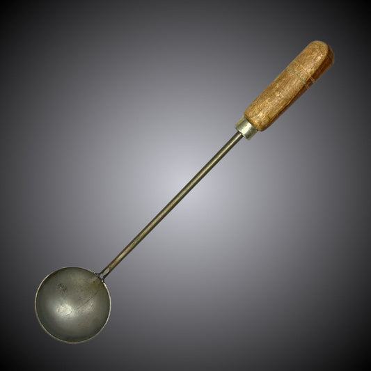 Sarbloh Spoon, Hand Made serving Spoon with wooden handle, Sikh Items,