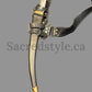 Khanjar and Leather Gatra Set, Sarbloh Khanjar, Strap, Kukri strap, Sikh Kakar, Sikh Kakkar, Sikh Gift Items