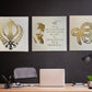 Guru Nanak Dev Ji, Mool Mantar, Khanda, Ek Onkar Mandala, Set of three, Sikh Wall Art, Sikh Home Decor, Punjabi, Sikh Gift Items,