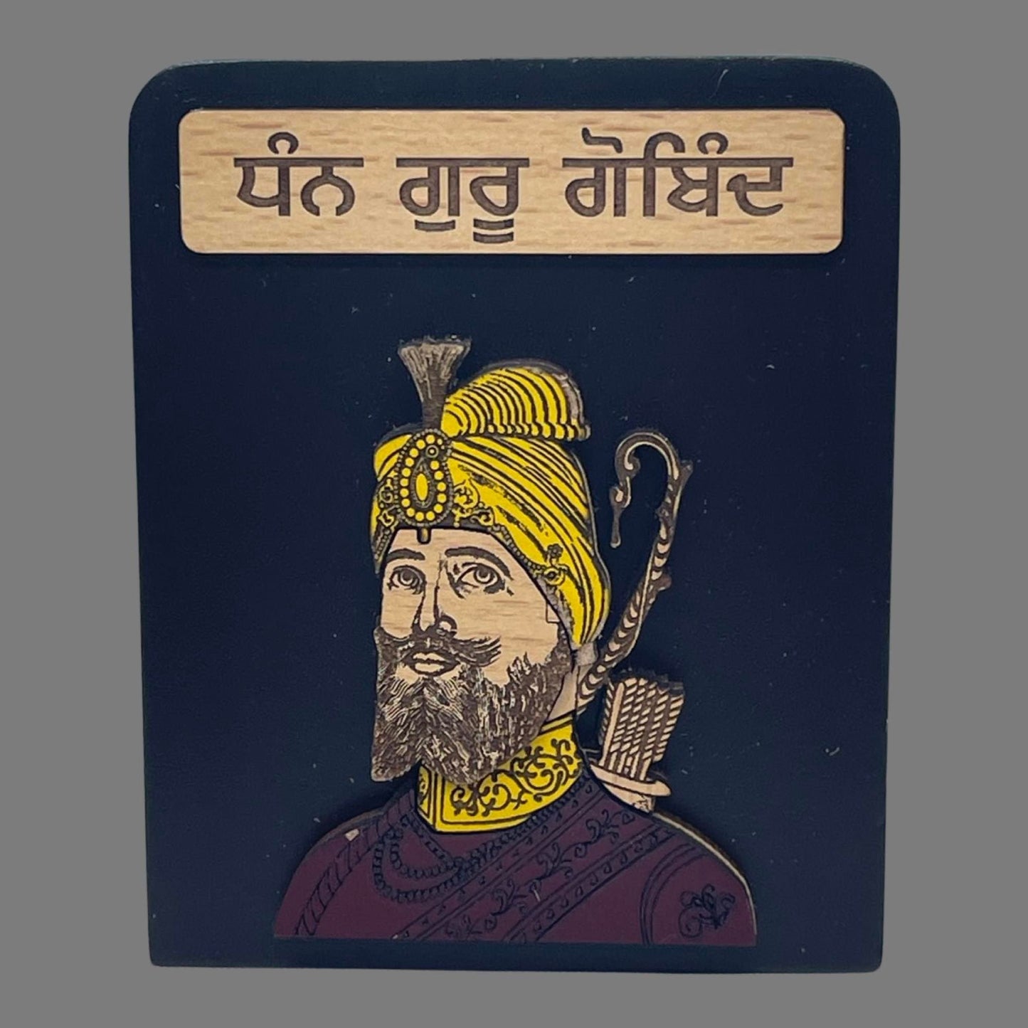 Guru Gobind Singh Ji Car Dashboard Idol, Wood car dashboard accessories, Car Decor, Sikh Items.