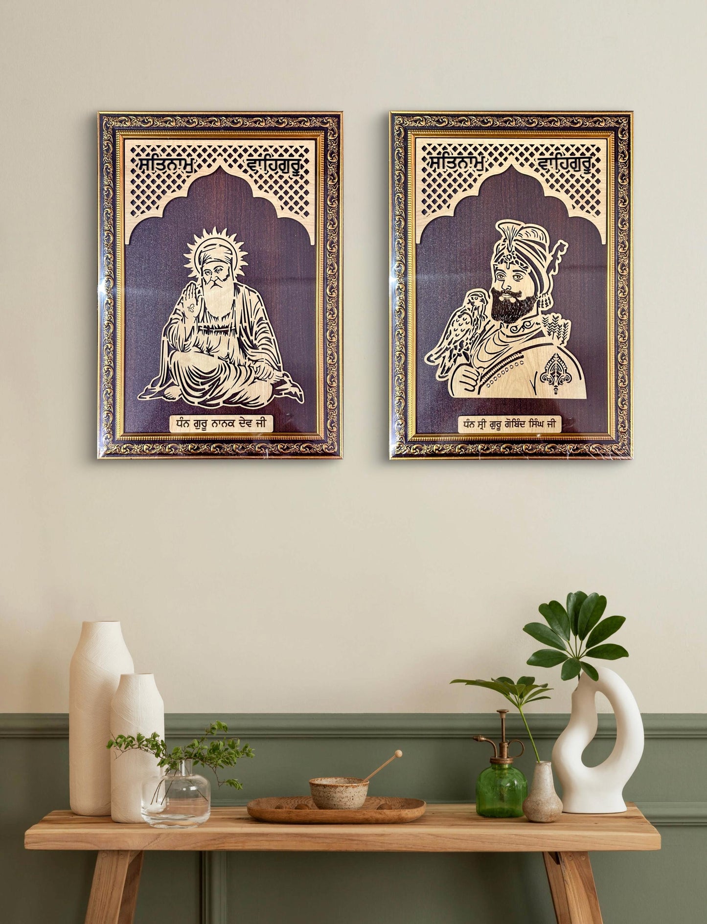 Guru Nanak Dev ji and Guru Gobind Singh Ji Saroop Set of two Sikh photos, Sikh gift items, Punjabi,