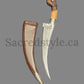 Hand Made Sarbloh Khanjar, Pesh Kabz, Sikh Kakar, Kukri, Kakkar, Sikh Gift Items