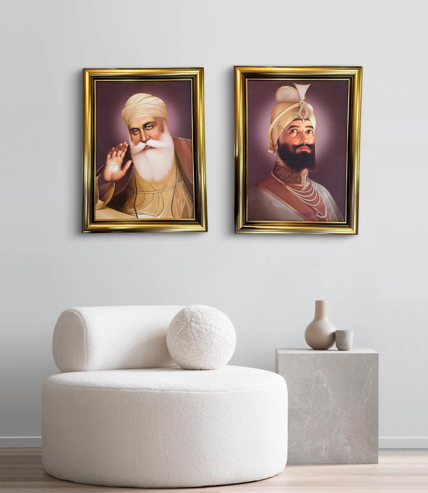 Guru Nanak Dev Sahib Ji, Guru Gobind Singh Ji Saroop, Sikh Big photos 32x24inches, Sikh Wall Hanging, Sikh gift items,