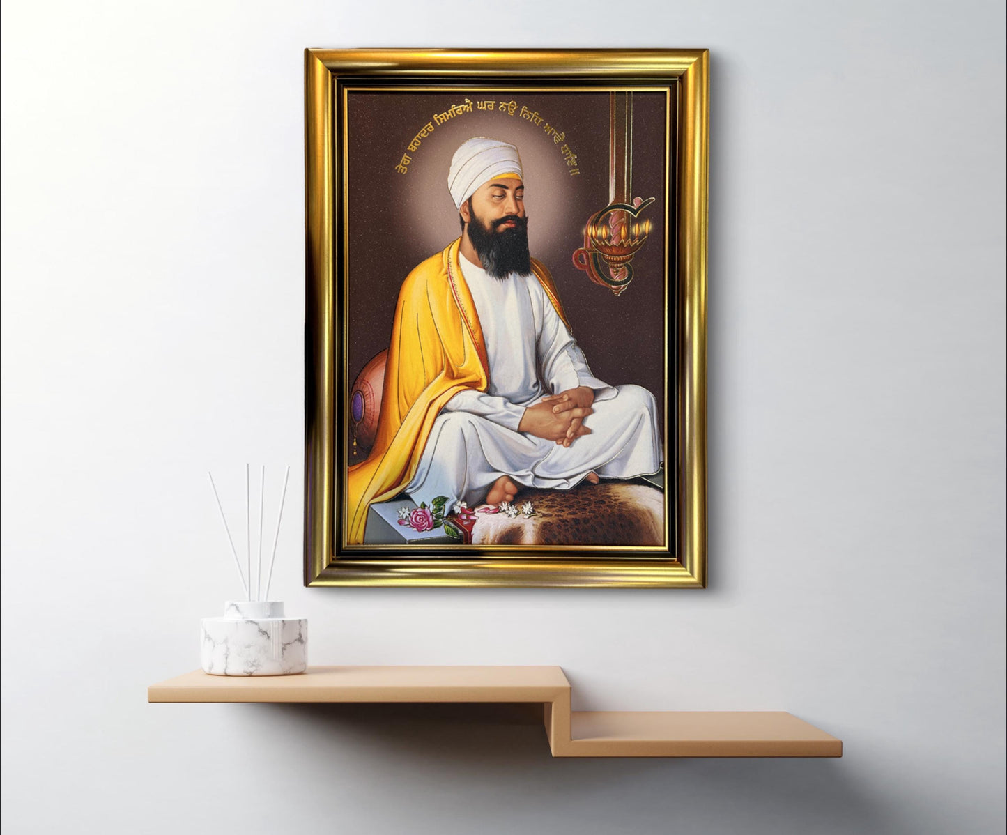 Guru Teg Bahadur ji Saroop 32x24 inches, Sikh Wall hanging, Sikh photos, Sikh gift items,