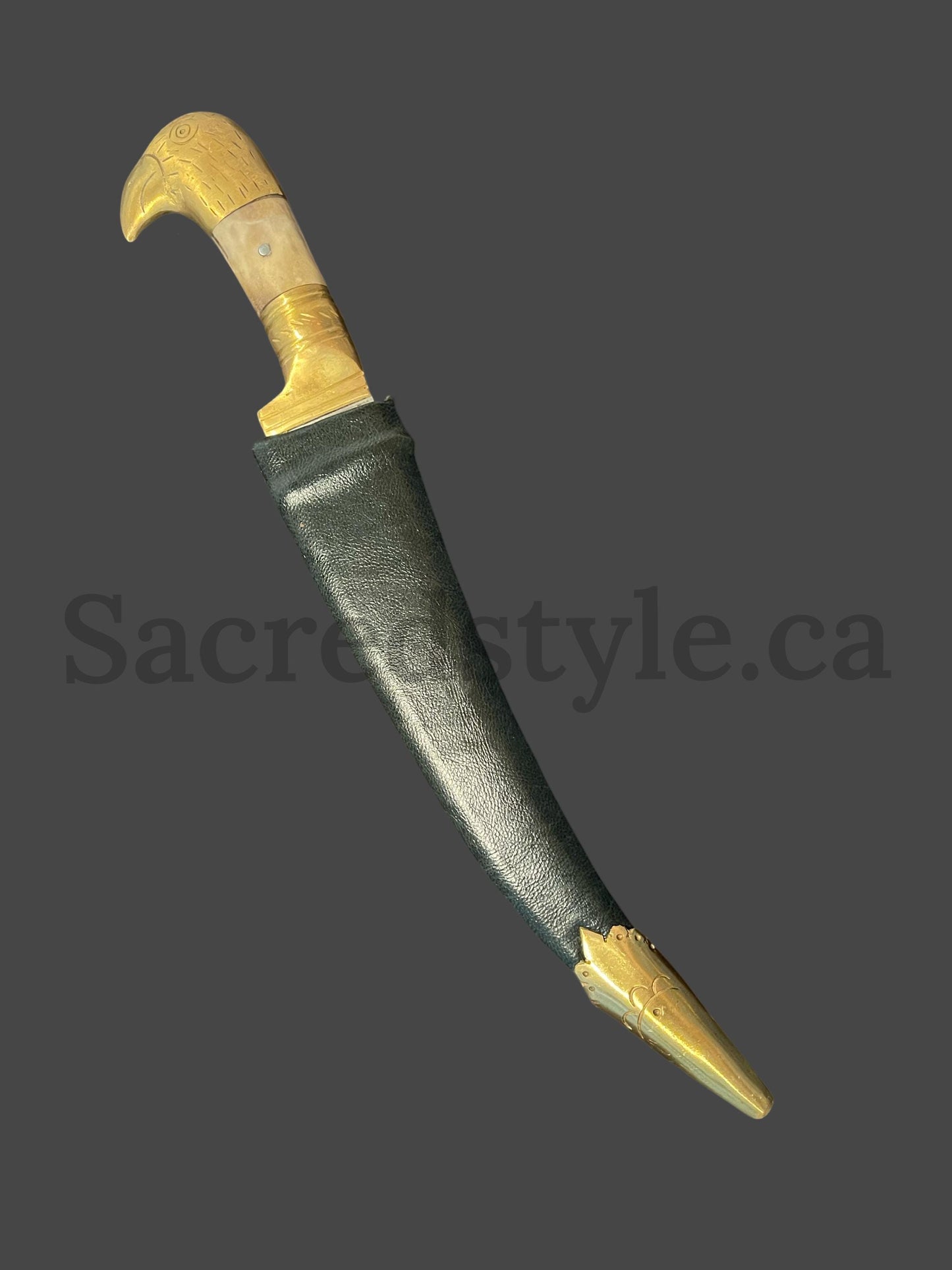 Hand Made Sarbloh Khanjar with Brass Handle, Baaz Khanjar, Pesh Kabz, Sikh Kakar, Kukri, Kakkar,  Sikh Gift Items