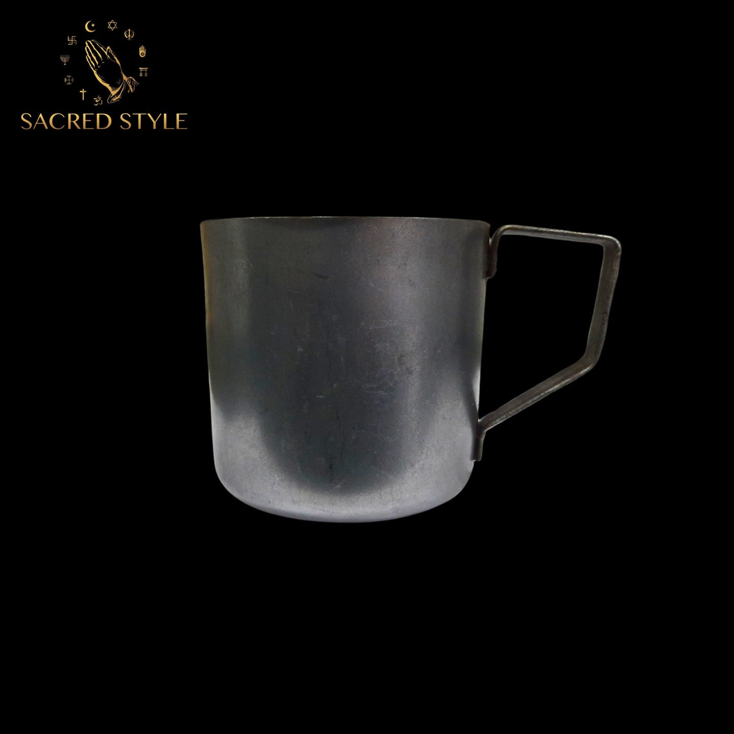 Sarbloh Dinner Ware Set of 5 items, Hand Made Iron Bowl, Bata, Cup, Plate, Spoon, Glass, Sikh Items,