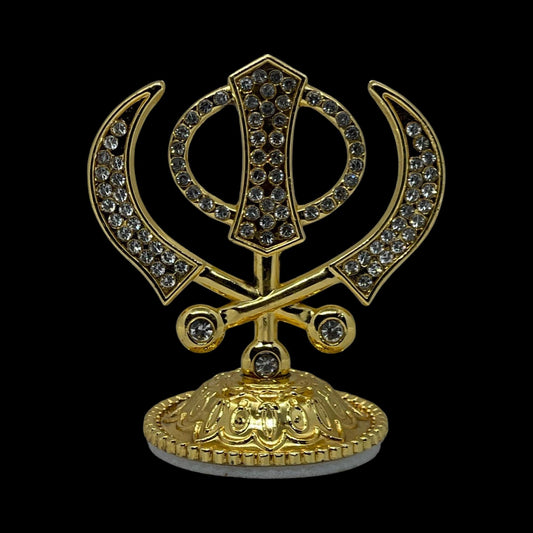 Khanda, Ek Onkar, Metal Khanda, Ik Onkar, Car Dashboard idol, Car decor, Car Dashboard Accessories, Punjabi gift items, Sikh items,
