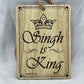 Singh is King Car Hanging, Sikh Car decor, Car Accessories, Lion Khanda, Sikh items, Rear view mirror ornament, Punjabi