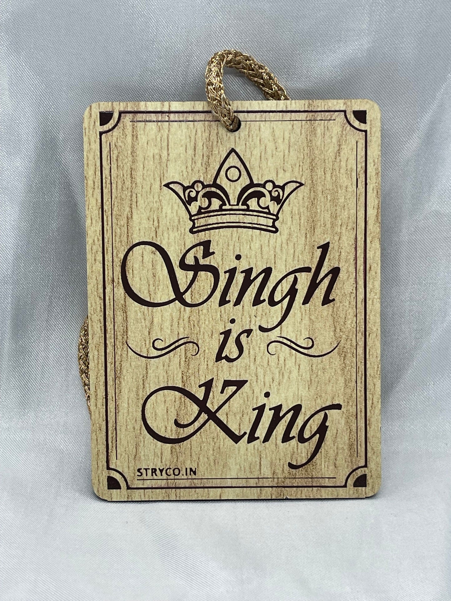 Singh is King Car Hanging, Sikh Car decor, Car Accessories, Lion Khanda, Sikh items, Rear view mirror ornament, Punjabi