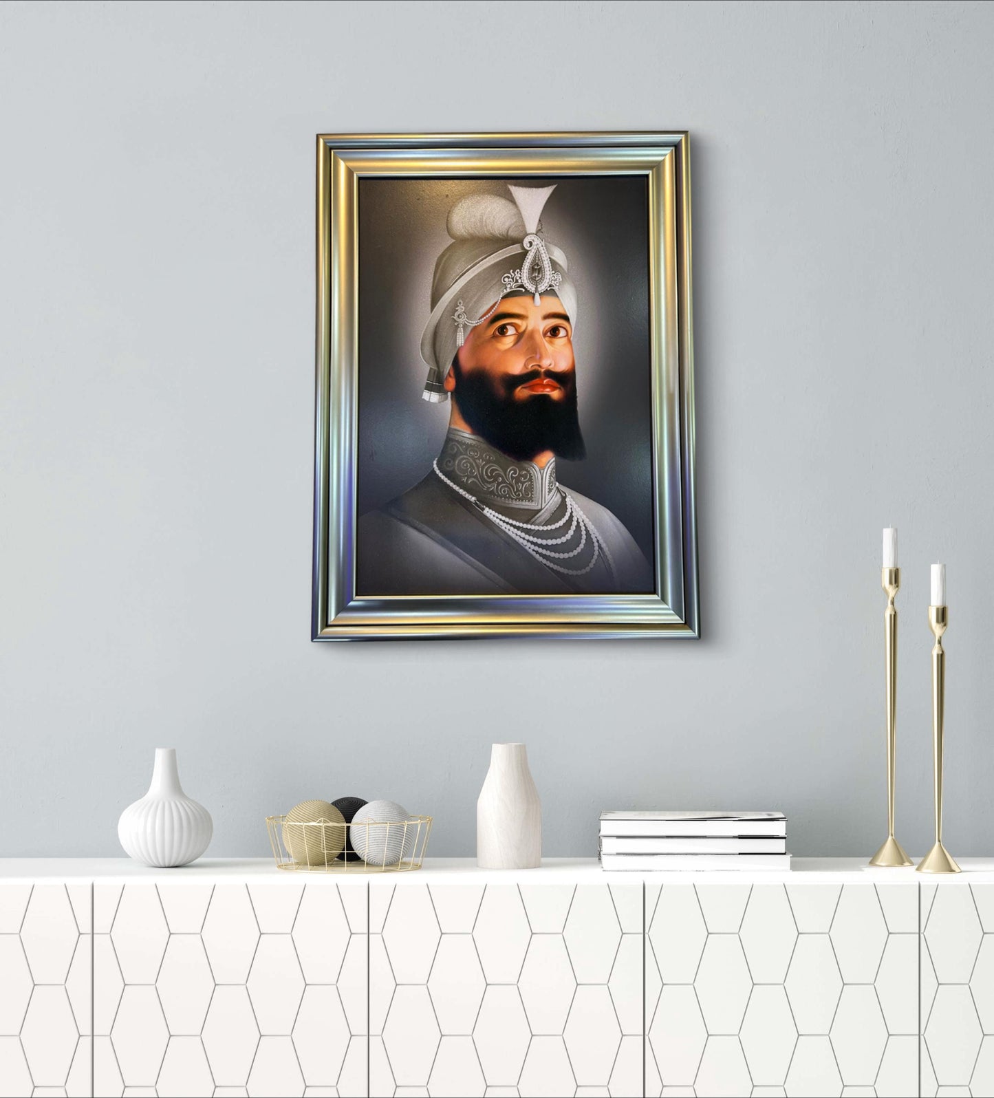 Guru Gobind Singh Sahib Ji Saroop 32x24 inches, sikh photos, Sikh gift items, Punjabi,