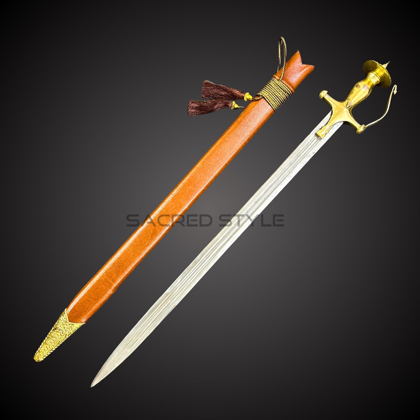 Big Kirpan, Sikh Saif made of Sarbloh with Brass Handle, Sikh kakar, Sikh Kakkar, Sikh Gift Items,