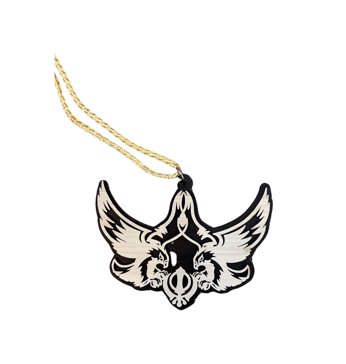 Khanda With Baaz Car hanging, Baaz, Punjabi Car Decor, Sikh items,