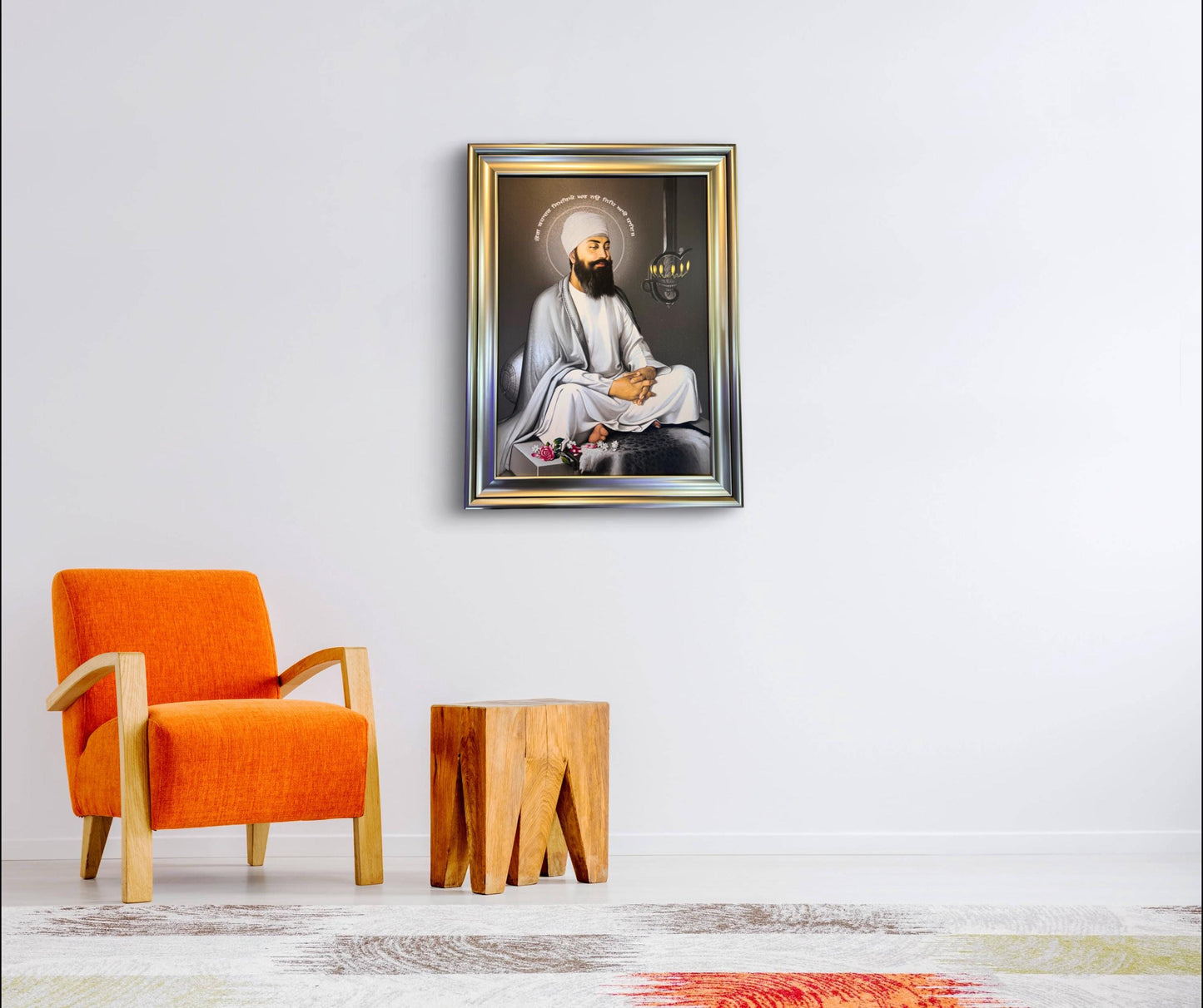 Guru Teg Bahadur ji Saroop 32x24 inches, Sikh Wall hanging, Sikh photos, Sikh gift items,