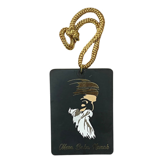 Guru Nanak Dev Ji Photo Car Hanging, Sikh Car Decor, Sikh Gift Items,