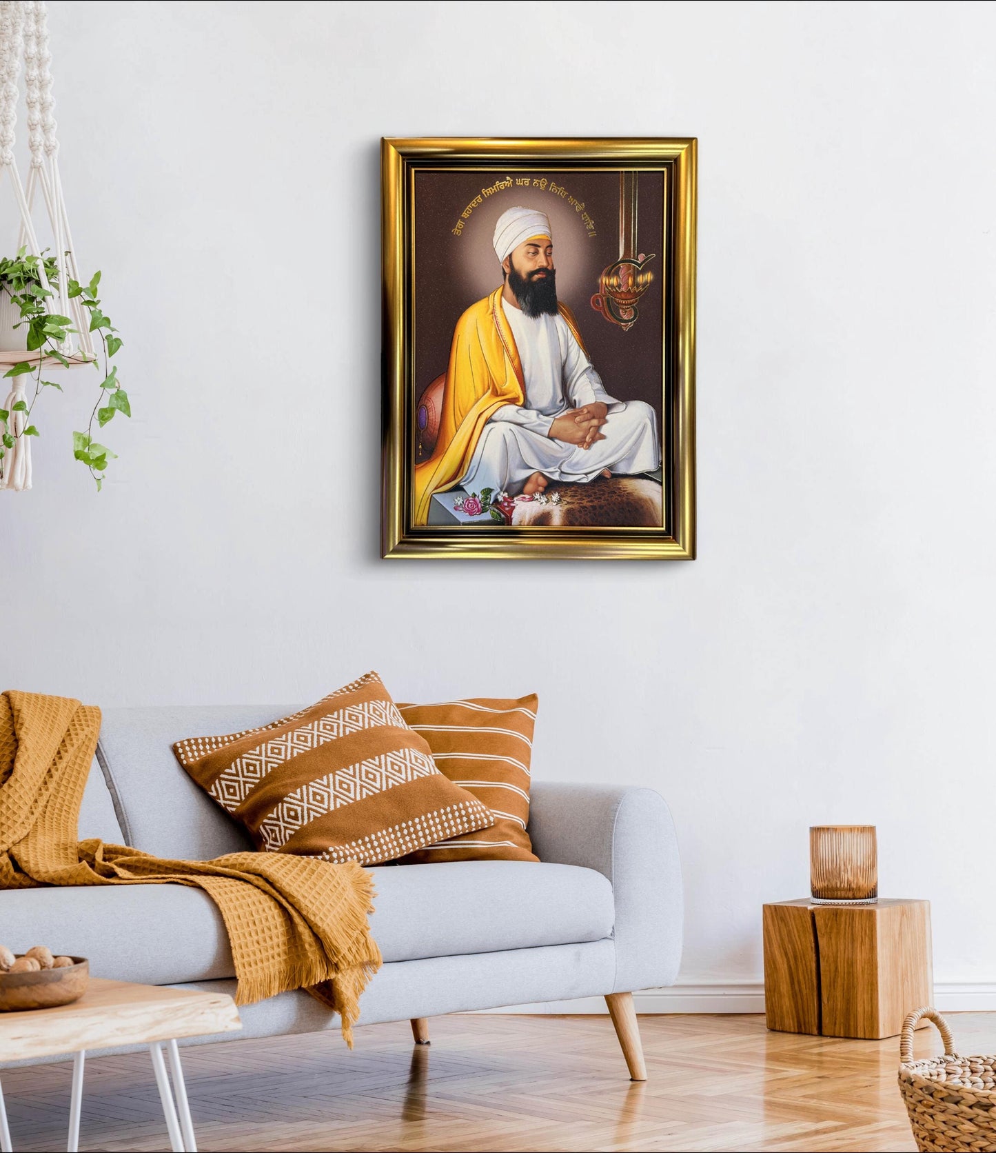 Guru Teg Bahadur ji Saroop 32x24 inches, Sikh Wall hanging, Sikh photos, Sikh gift items,