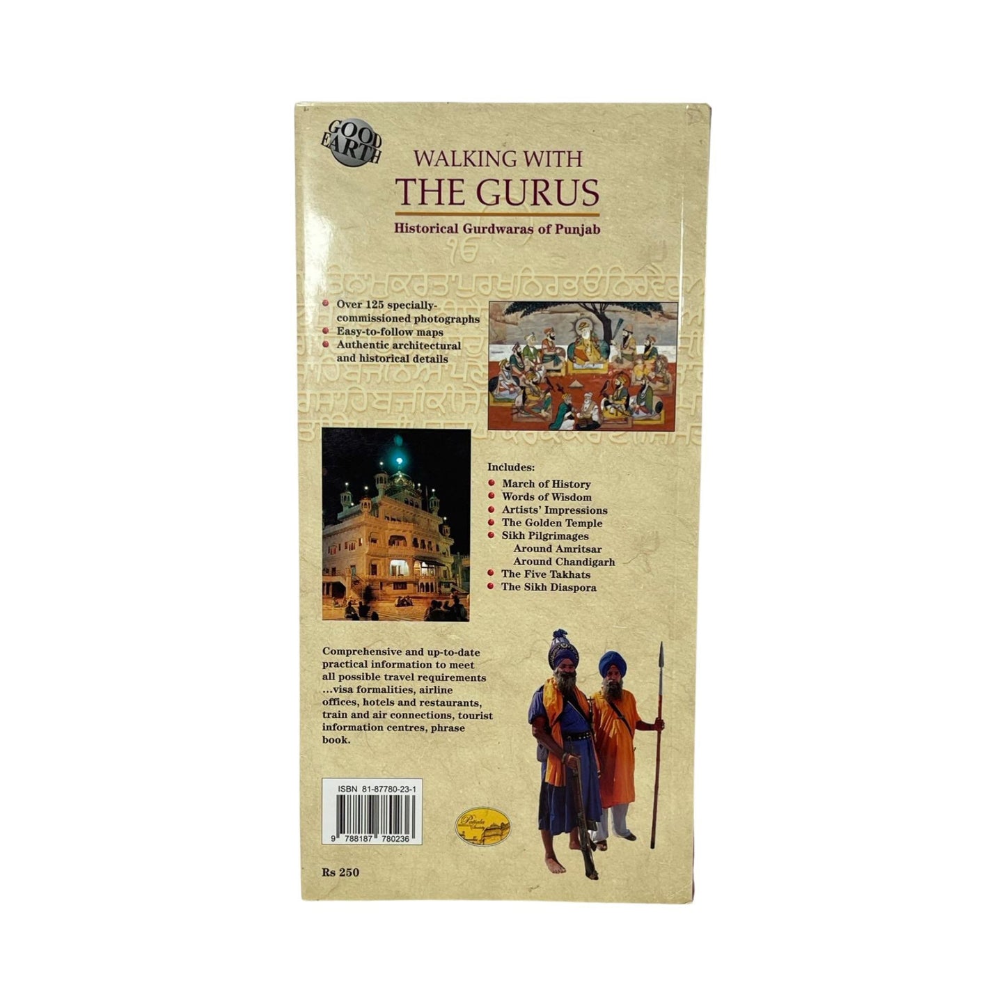 Walking with Gurus, Punjab Sikh Travel Book in English, Sikh Guru History, Sikh Gift items, Punjabi Book