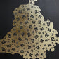Punjab Map | Punjabi letters Canvas Foil Art | Wall Hanging | Home Decor | Punjabi Boli | Sikh Gift Items |