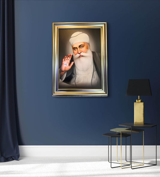 Guru Nanak Dev ji saroop 32x24 inches, sikh photos, Sikh Wall hanging, Sikh gift items,