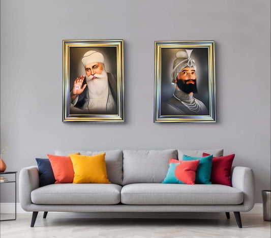 Guru Nanak Dev Sahib Ji Saroop Set of two 19x25 inches, Sikh photos, Sikh gift items, Punjabi,
