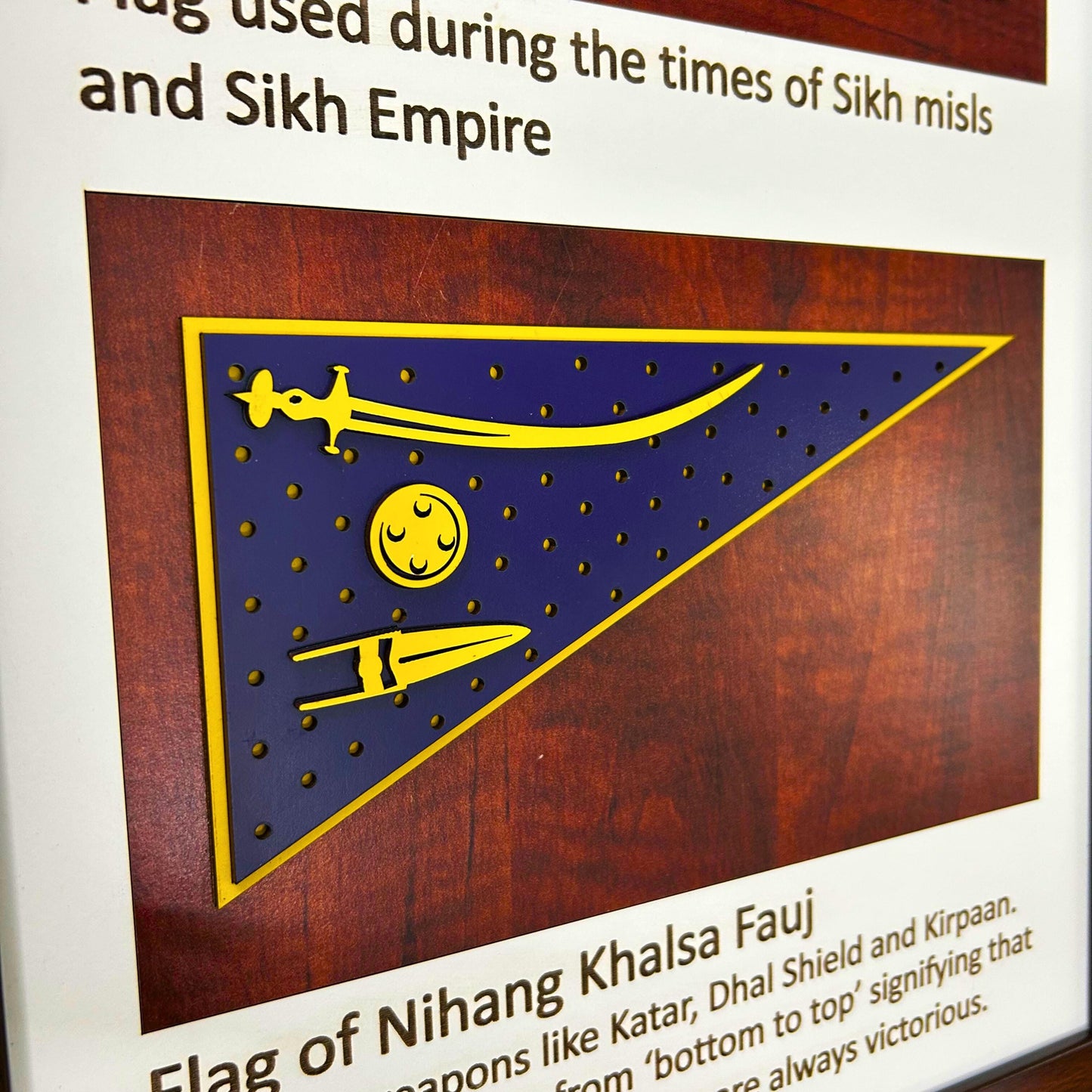 Old Sikh Flag Wall Hanging, Home Decor, Khalsa Raj, Sikh Gift Items