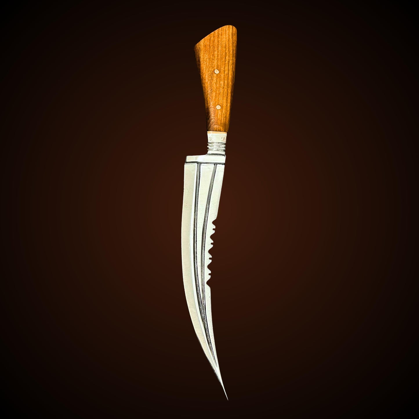 Hand Made Sarbhloh Khanjar,  Sikh Khanjar, Pesh Kabz 12 inches, Sikh Kakar, Kukri, Kakkar, Leather cover, Nihang Singh Ji, Sikh Gift Items