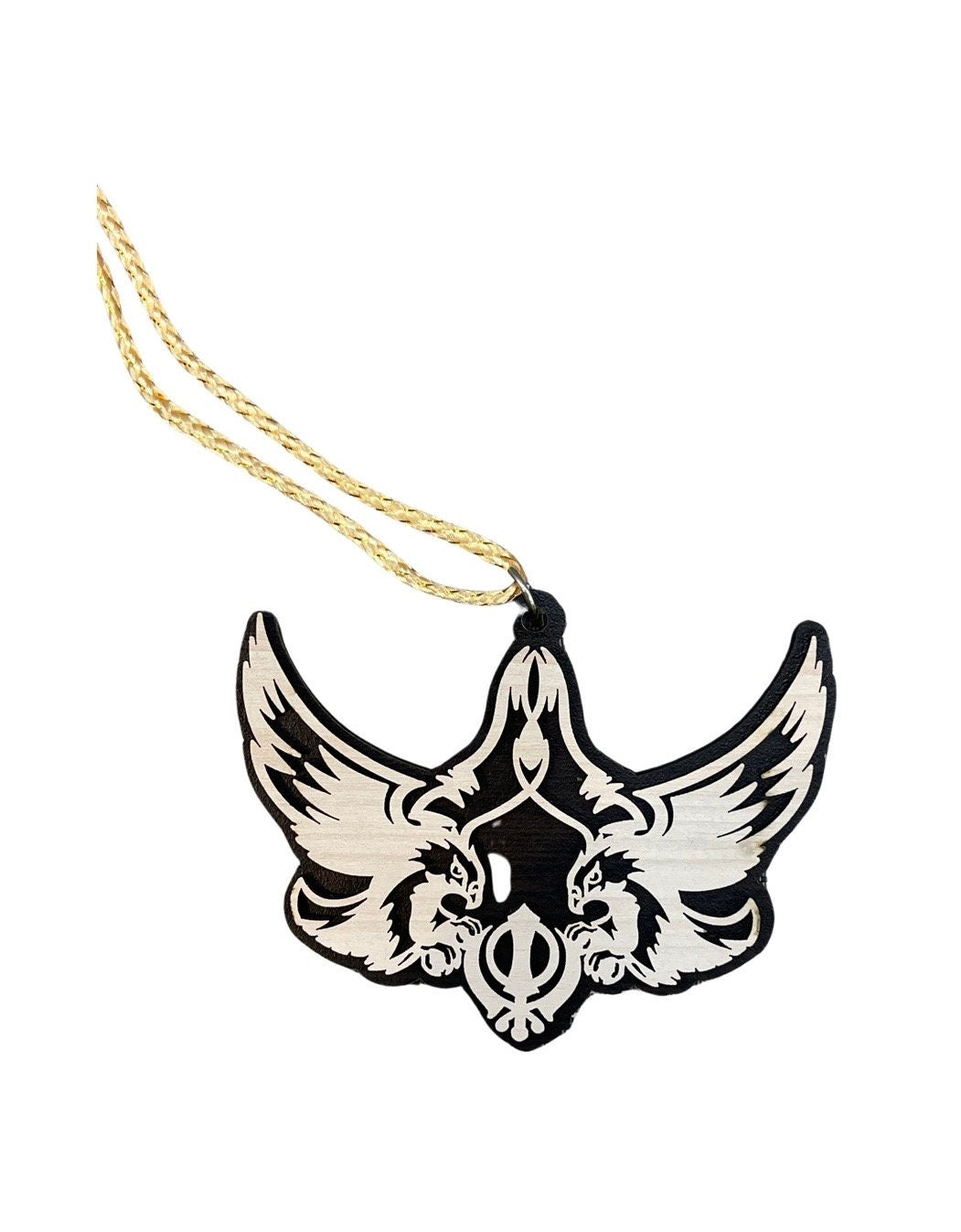 Khanda With Baaz Car hanging, Baaz, Punjabi Car Decor, Sikh items,