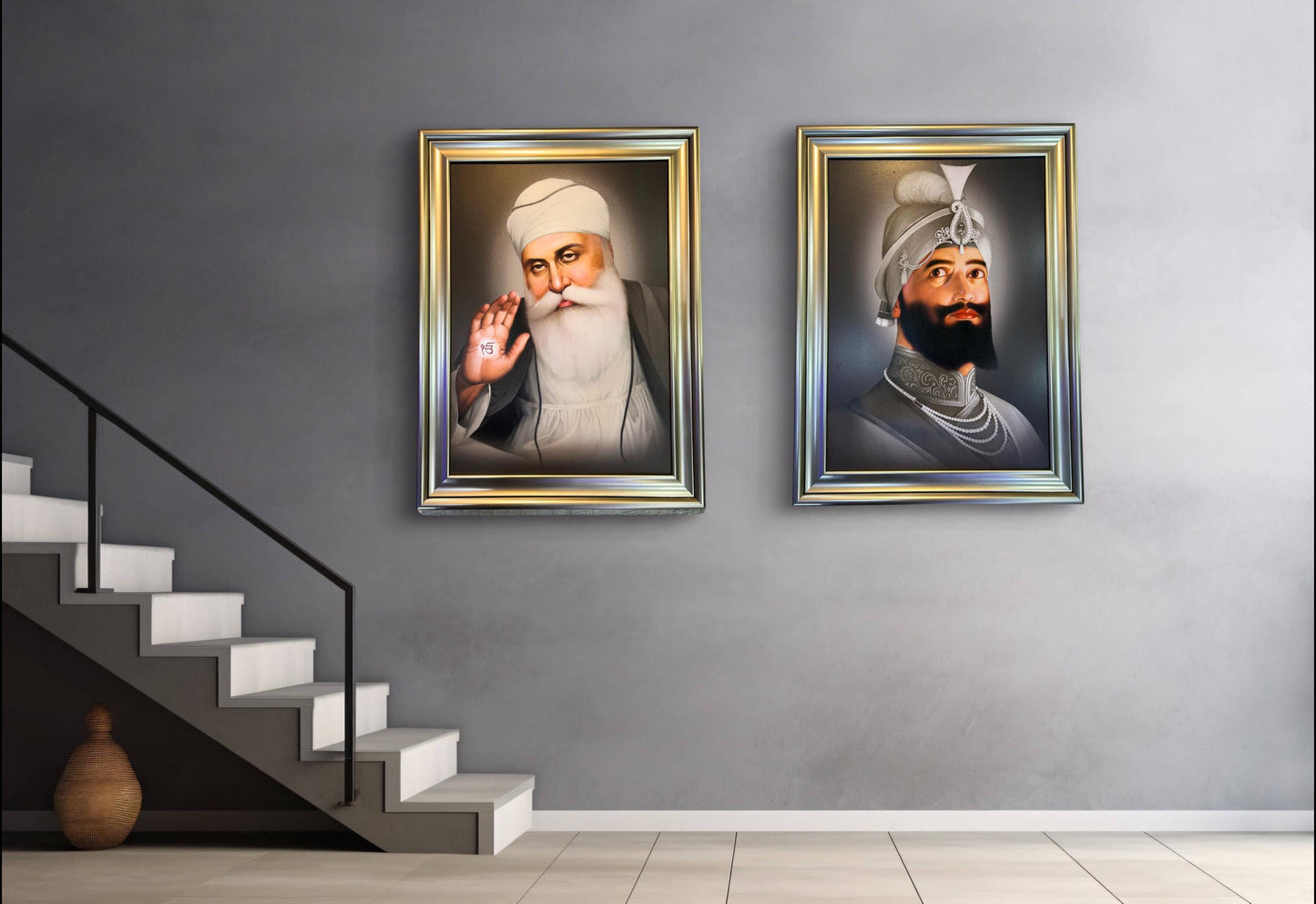 Guru Nanak Dev Sahib Ji Saroop Set of two 19x25 inches, Sikh photos, Sikh gift items, Punjabi,