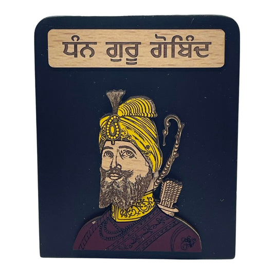 Guru Gobind Singh Ji Car Dashboard Idol, Wood car dashboard accessories, Car Decor, Sikh Items.