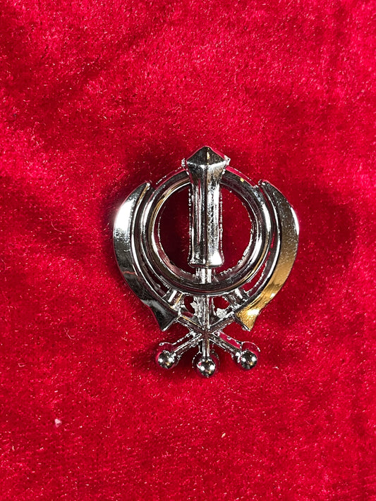 Khanda, Dumala Shastar, Dumala Shingar, Stainless steel khanda pin, Sikh Items,