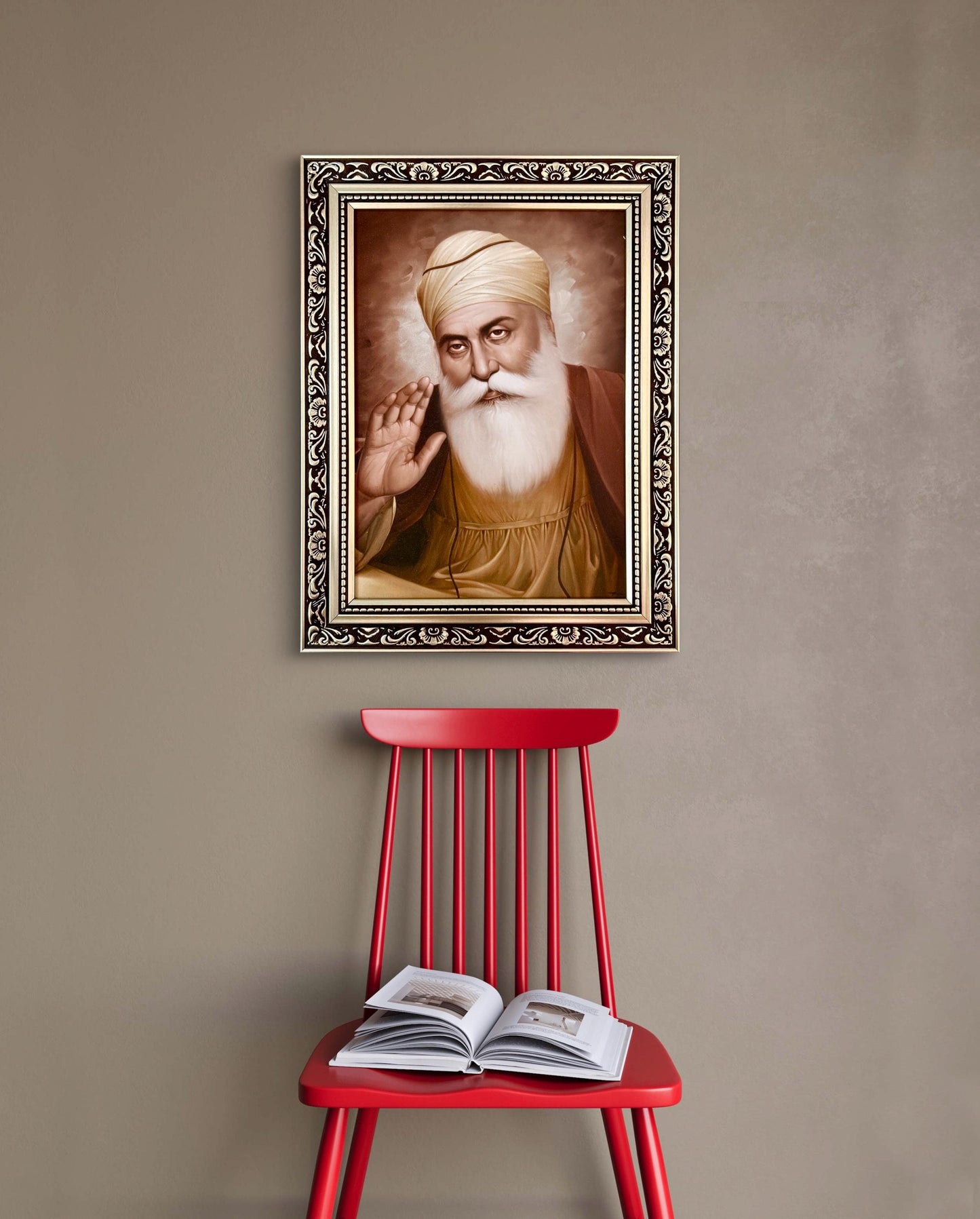 Guru Nanak Dev ji saroop 17x13 inches, sikh photos, Sikh Wall hanging, Sikh gift items,