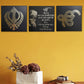 Guru Nanak Dev Ji, Mool Mantar, Khanda, Ek Onkar Mandala, Set of three, Sikh Wall Art, Sikh Home Decor, Punjabi, Sikh Gift Items,