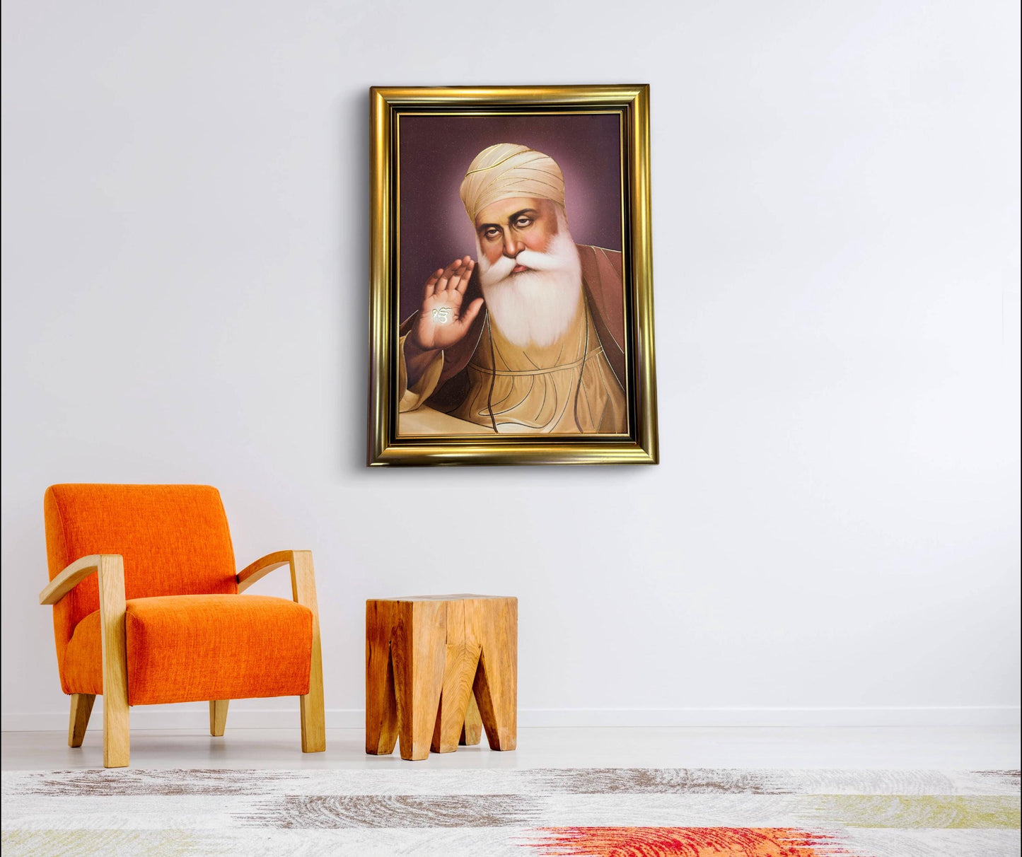 Guru Nanak Dev ji saroop 32x24 inches, sikh photos, Sikh Wall hanging, Sikh gift items,