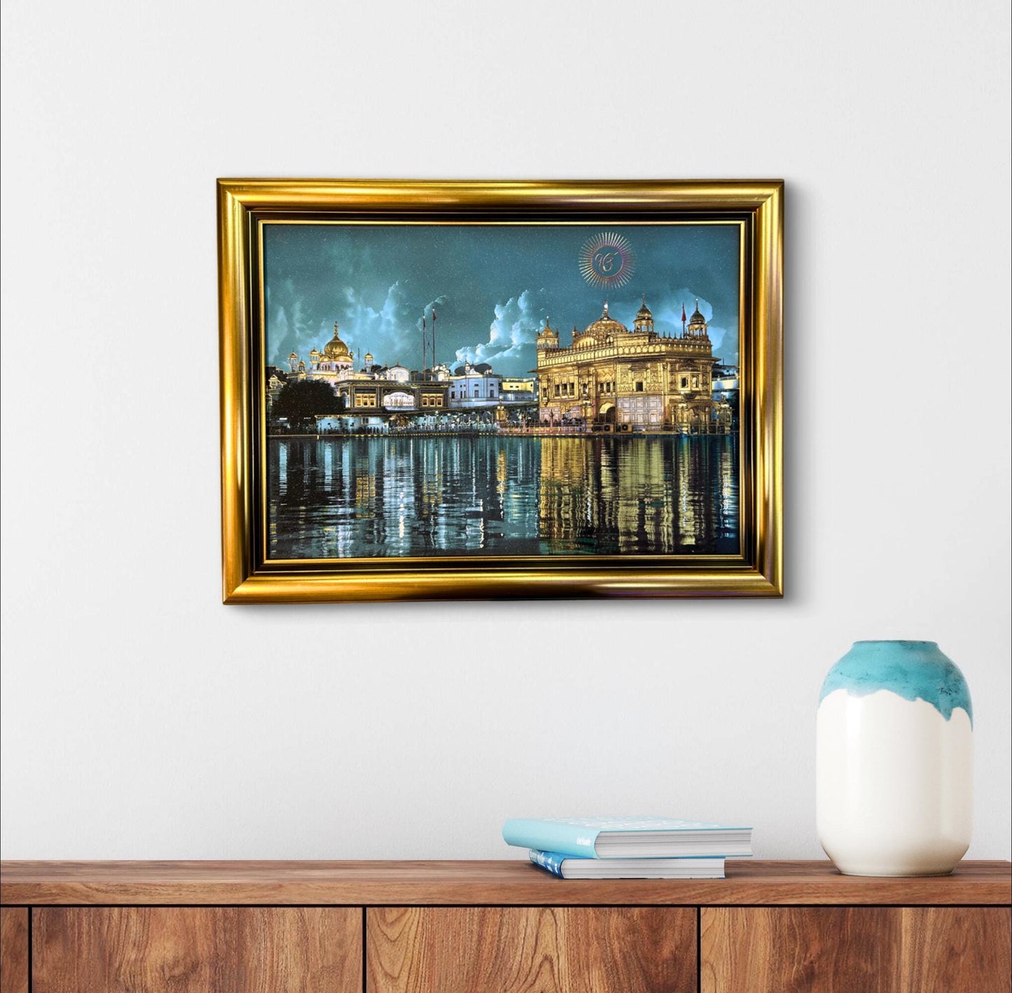 The Golden Temple Photo 32x24 inches, Sri Darbar Sahib, Amritsar Saab, Sikh home decor, Wall hanging, Sikh gift items,