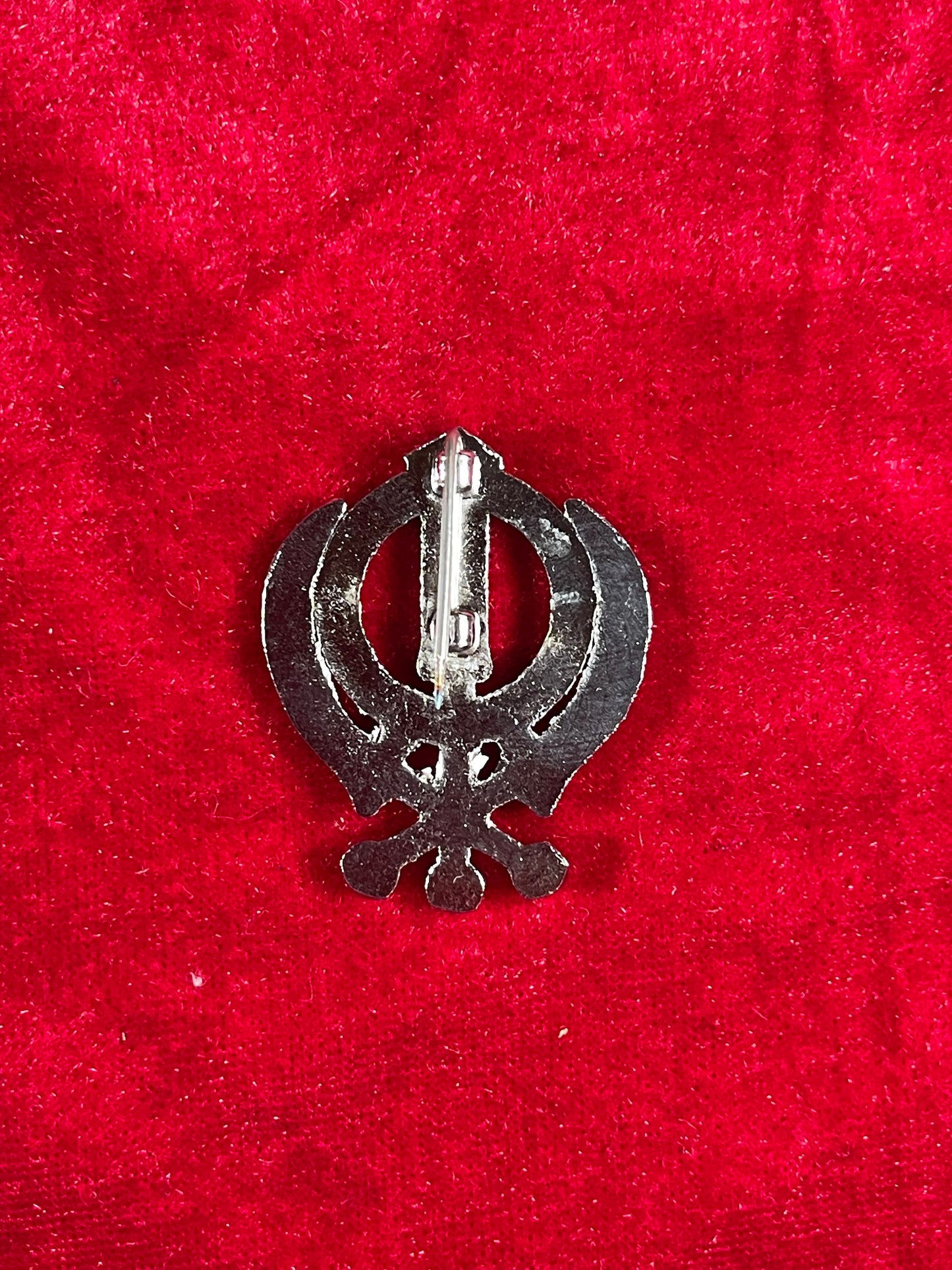 Khanda, Dumala Shastar, Dumala Shingar, Stainless steel khanda pin, Sikh Items,